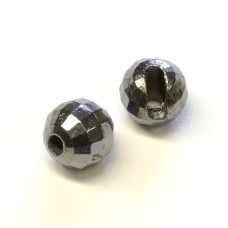 Вольфрамові головки з гранями Hareline Faceted Slotted Tungsten Beads, 5.0мм, чорний нікель (BLACK)