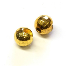 Вольфрамові головки з гранями Hareline Faceted Slotted Tungsten Beads, 5.0мм, золоті (GOLD)