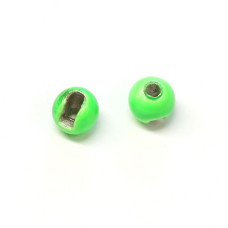 Вольфрамові головки з вирізом Hareline Slotted Tungsten Beads, 3.3мм, флуо-зелені (FL GREEN)