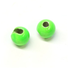 Вольфрамові головки з вирізом Hareline Slotted Tungsten Beads, 4.6мм, флуо-зелені (FL GREEN)