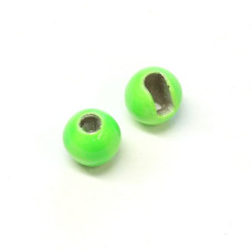 Вольфрамові головки з вирізом Hareline Slotted Tungsten Beads, 3.8мм, флуо-зелені (FL GREEN)