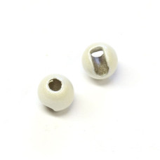 Вольфрамові головки з вирізом Hareline Slotted Tungsten Beads, 3.8мм, флуо-білі (FL WHITE)