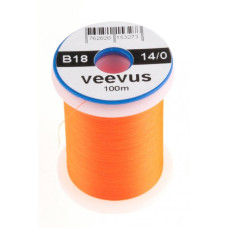 Монтажна нитка Veevus 14/0, флюро помаранчева FLUORESCENT ORANGE