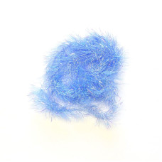 Синтетичне блискуче перо Veniard Tri Lobal Hackle Crystal Mix, середнє блакитне (Medium Blue)