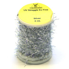 Синель з УФ-блиском Veniard UV Straggle Chenille Ex Fine, тонка срібляста (Silver) Синель з УФ-блиском Veniard UV Straggle Chenille Ex Fine, тонка срібляста (Silver)