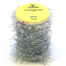 Синель з УФ-блиском Veniard UV Straggle Chenille Standard, стандартна срібляста (Silver) Синель з УФ-блиском Veniard UV Straggle Chenille Standard, стандартна срібляста (Silver)