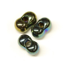 Скляні очі Veniard Glass Damsel Twin Eye Beads, зелено-райдужні (Iridescent Green) Скляні очі Veniard Glass Damsel Twin Eye Beads, зелено-райдужні (Iridescent Green)